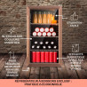 KLARSTEIN Beersafe Réfrigérateur à Boissons 80 L – Frigo avec Porte Vitrée, Cuivre | Éclairage LED, étagères métalliques amovibl