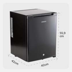 AREBOS Mini Réfrigérateur 40L | Mini Bar Silencieux ≤27 dB | Réfrigérateur Compact Verrouillable avec LED & Température Réglable