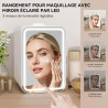 YU YUSING Mini Frigo Cosmetique 8L avec Miroir LED, Mini Réfrigérateurs Portable, Petit Frigo de Chambre 12V/220V avec Fonction 