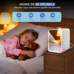 YU YUSING Mini Frigo Cosmetique 8L avec Miroir LED, Mini Réfrigérateurs Portable, Petit Frigo de Chambre 12V/220V avec Fonction 