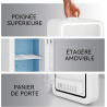 YU YUSING Mini Frigo Cosmetique 8L avec Miroir LED, Mini Réfrigérateurs Portable, Petit Frigo de Chambre 12V/220V avec Fonction 
