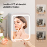 YU YUSING Mini Frigo de Chambre 4L avec Miroir LED, Luminosité Réglable, 6 Canettes, Petit Frigo Cosmétique, Réfrigérateur Porta