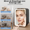 YU YUSING Mini Frigo de Chambre 4L avec Miroir LED, Luminosité Réglable, 6 Canettes, Petit Frigo Cosmétique, Réfrigérateur Porta