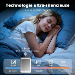 YU YUSING Mini Frigo de Chambre 4L avec Miroir LED, Luminosité Réglable, 6 Canettes, Petit Frigo Cosmétique, Réfrigérateur Porta