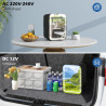 YU YUSING Mini Frigo de Chambre 4L avec Miroir LED, Luminosité Réglable, 6 Canettes, Petit Frigo Cosmétique, Réfrigérateur Porta