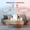 YU YUSING Mini Frigo de Chambre 4L avec Miroir LED, Luminosité Réglable, 6 Canettes, Petit Frigo Cosmétique, Réfrigérateur Porta