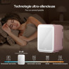 YU YUSING Mini Frigo de Chambre 4L avec Miroir LED, Luminosité Réglable, 6 Canettes, Petit Frigo Cosmétique, Réfrigérateur Porta