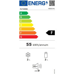 YU YUSING Mini Frigo de Chambre 4L avec Miroir LED, Luminosité Réglable, 6 Canettes, Petit Frigo Cosmétique, Réfrigérateur Porta