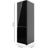 Cecotec réfrigérateur combi 456l total no frost bolero coolmarket combi 456 noir glass e, hauteur 201 cm et 59,5 cm largeur, max