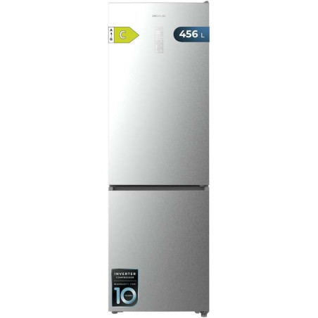 Cecotec Réfrigérateur Combi 456L Total No Frost Bolero CoolMarket Combi 456 Inox C. Hauteur 201cm et 59,5cm Largeur, MAX INSIDE 