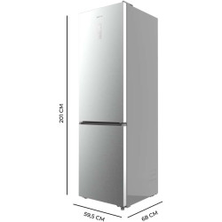 Cecotec Réfrigérateur Combi 456L Total No Frost Bolero CoolMarket Combi 456 Inox C. Hauteur 201cm et 59,5cm Largeur, MAX INSIDE 