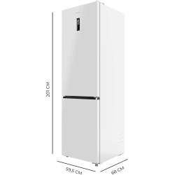 Cecotec réfrigérateur combi 456l total no frost bolero coolmarket combi 456 blanc c. hauteur 201cm et 59,5cm largeur, max inside