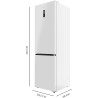 Cecotec réfrigérateur combi 456l total no frost bolero coolmarket combi 456 blanc c. hauteur 201cm et 59,5cm largeur, max inside