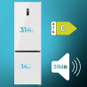 Cecotec réfrigérateur combi 456l total no frost bolero coolmarket combi 456 blanc c. hauteur 201cm et 59,5cm largeur, max inside