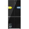 Cecotec réfrigérateur 4 portes semi-intégrable bolero coolmarket 4d 456 sbi noir glass d, capacité extra inside 456l, 190 cm de 