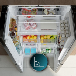 Cecotec réfrigérateur 4 portes semi-intégrable bolero coolmarket 4d 456 sbi noir glass d, capacité extra inside 456l, 190 cm de 