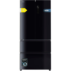 Cecotec réfrigérateur semi-intégrable avec porte en verre bolero coolmarket f2d 458 sbi noir glass d, 458l, 190 cm de hauteur, 8
