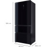 Cecotec réfrigérateur semi-intégrable avec porte en verre bolero coolmarket f2d 458 sbi noir glass d, 458l, 190 cm de hauteur, 8