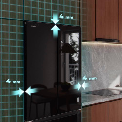 Cecotec réfrigérateur semi-intégrable avec porte en verre bolero coolmarket f2d 458 sbi noir glass d, 458l, 190 cm de hauteur, 8