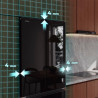 Cecotec réfrigérateur semi-intégrable avec porte en verre bolero coolmarket f2d 458 sbi noir glass d, 458l, 190 cm de hauteur, 8