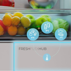 Cecotec réfrigérateur semi-intégrable avec porte en verre bolero coolmarket f2d 458 sbi noir glass d, 458l, 190 cm de hauteur, 8