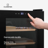 Klarstein El Presidente Cave à Cigares - Humidor Thermoélectrique avec Porte Vitrée, Clayettes en Bois de Cèdre, Hygromètre, Écl