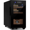 Klarstein El Presidente Cave à Cigares - Humidor Thermoélectrique avec Porte Vitrée, Clayettes en Bois de Cèdre, Hygromètre, Écl
