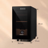 Klarstein El Presidente Cave à Cigares - Humidor Thermoélectrique avec Porte Vitrée, Clayettes en Bois de Cèdre, Hygromètre, Écl