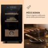 Klarstein El Presidente Cave à Cigares - Humidor Thermoélectrique avec Porte Vitrée, Clayettes en Bois de Cèdre, Hygromètre, Écl