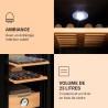 Klarstein El Presidente Cave à Cigares - Humidor Thermoélectrique avec Porte Vitrée, Clayettes en Bois de Cèdre, Hygromètre, Écl