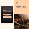 Klarstein El Presidente Cave à Cigares - Humidor Thermoélectrique avec Porte Vitrée, Clayettes en Bois de Cèdre, Hygromètre, Écl
