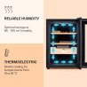 Klarstein El Presidente Cave à Cigares - Humidor Thermoélectrique avec Porte Vitrée, Clayettes en Bois de Cèdre, Hygromètre, Écl