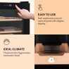 Klarstein El Presidente Cave à Cigares - Humidor Thermoélectrique avec Porte Vitrée, Clayettes en Bois de Cèdre, Hygromètre, Écl