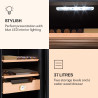 Klarstein El Presidente Cave à Cigares - Humidor Thermoélectrique avec Porte Vitrée, Clayettes en Bois de Cèdre, Hygromètre, Écl