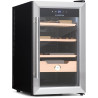 Klarstein El Presidente Cave à Cigares - Humidor Thermoélectrique avec Porte Vitrée, Clayettes en Bois de Cèdre, Hygromètre, Écl
