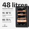Klarstein El Presidente Cave à Cigares - Humidor Thermoélectrique avec Porte Vitrée, Clayettes en Bois de Cèdre, Hygromètre, Écl