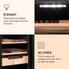 Klarstein El Presidente Cave à Cigares - Humidor Thermoélectrique avec Porte Vitrée, Clayettes en Bois de Cèdre, Hygromètre, Écl