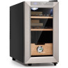 Klarstein El Presidente Cave à Cigares - Humidor Thermoélectrique avec Porte Vitrée, Clayettes en Bois de Cèdre, Hygromètre, Écl