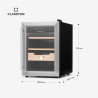 Klarstein El Presidente Cave à Cigares - Humidor Thermoélectrique avec Porte Vitrée, Clayettes en Bois de Cèdre, Hygromètre, Écl