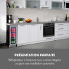 KLARSTEIN Beerlager 56 Réfrigérateur à Boissons, 56 L, 20 Bouteilles, Encastrable, 82 cm de Hauteur, Porte Vitrée à Cadre Inox, 