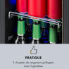 KLARSTEIN Beerlager 56 Réfrigérateur à Boissons, 56 L, 20 Bouteilles, Encastrable, 82 cm de Hauteur, Porte Vitrée à Cadre Inox, 