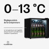 KLARSTEIN Réfrigérateur Pour Boisson 47L - Porte Verre Miroir, LED, 0-13°C, 2 Étagères Amovibles, Température Réglable, Mini Fri