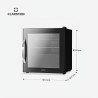 KLARSTEIN Réfrigérateur Pour Boisson 47L - Porte Verre Miroir, LED, 0-13°C, 2 Étagères Amovibles, Température Réglable, Mini Fri