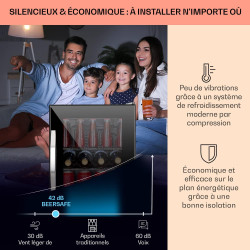 KLARSTEIN Mini Frigo de Chambre et Bureau pour Boisson, Petit Frigo Silencieux, Refrigerateur Mini Bar 33L, Petit Réfrigérateur 