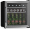 KLARSTEIN Réfrigérateur à boissons LuxeChill 60 L – Réfrigérateur à boissons avec porte vitrée, commande tactile 0-10 °C, 3 clay