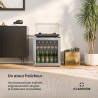 KLARSTEIN Réfrigérateur à boissons LuxeChill 60 L – Réfrigérateur à boissons avec porte vitrée, commande tactile 0-10 °C, 3 clay