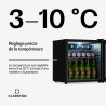 KLARSTEIN Réfrigérateur à boissons LuxeChill 60 L – Réfrigérateur à boissons avec porte vitrée, commande tactile 0-10 °C, 3 clay