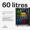 KLARSTEIN Réfrigérateur à boissons LuxeChill 60 L – Réfrigérateur à boissons avec porte vitrée, commande tactile 0-10 °C, 3 clay