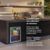 KLARSTEIN Réfrigérateur à boissons LuxeChill 60 L – Réfrigérateur à boissons avec porte vitrée, commande tactile 0-10 °C, 3 clay