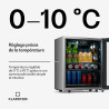 KLARSTEIN Réfrigérateur à boissons LuxeChill 60 L – Réfrigérateur à boissons avec porte vitrée, commande tactile 0-10 °C, 3 clay